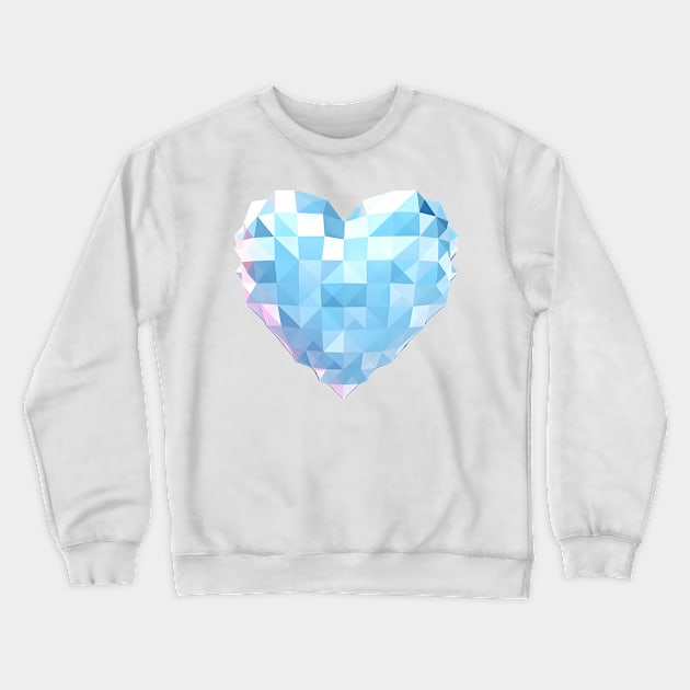 Crystal heart Crewneck Sweatshirt by ElusiveArt